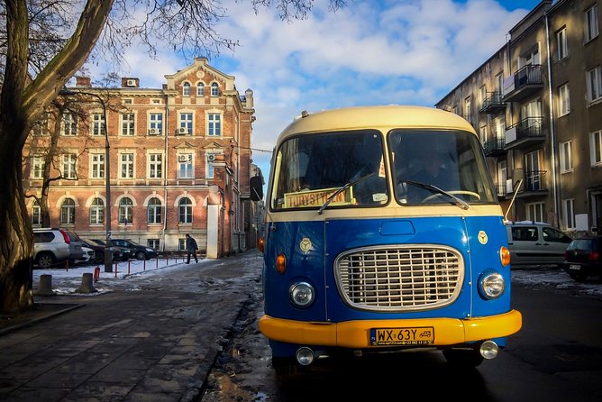 Discover the Dark Side of Warsaw in Praga District by Retro Bus - The Longest Marketplace, The Pianist Movie Street, and Nowa Praga Courtyards