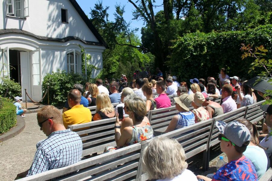 From Warsaw: Tour to Chopin's Birthplace - Żelazowa Wola - Walking the modernist park at Żelazowa Wola: ponds, plants, and glass pavilions