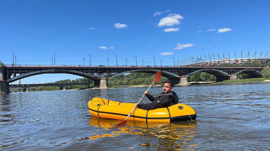 Packrafting kayaking guided tour Vistula river Warsaw Poland - Boats, balance, and who can join: logistics that affect your comfort