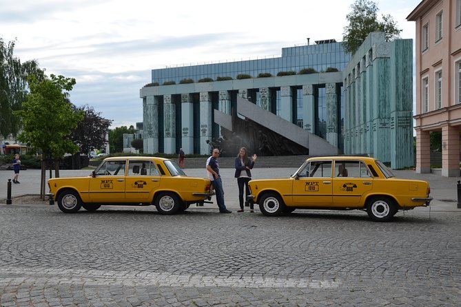 Private Historical Tour of Warsaw by a Retro Fiat with Pickup - Starting at the Palace of Culture and Science: A Communist-Era Landmark First