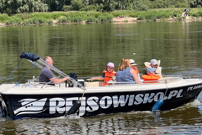 Rental of Motorboat for 5 on Vistula in Warsaw no Licenses Needed - Soundtrack Time: The JBL Bluetooth Speaker + Your Own Snacks