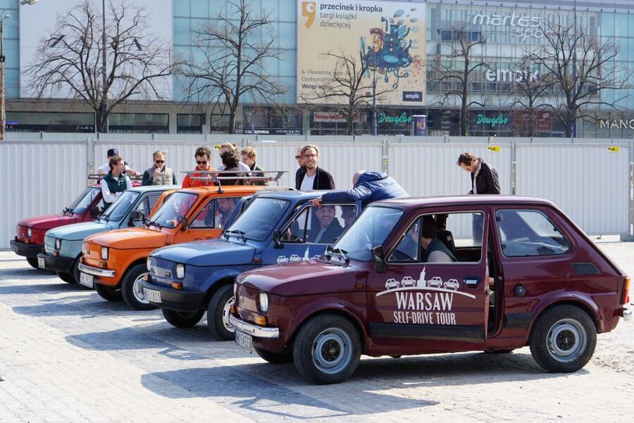 Warsaw: Communist History Self-Driving Tour - Constitution Square and the heavy weight of Stalin-era design