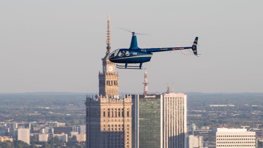 Warsaw: Helicopter Private Tour - After Landing: Sparkling Wine and the Ride Home