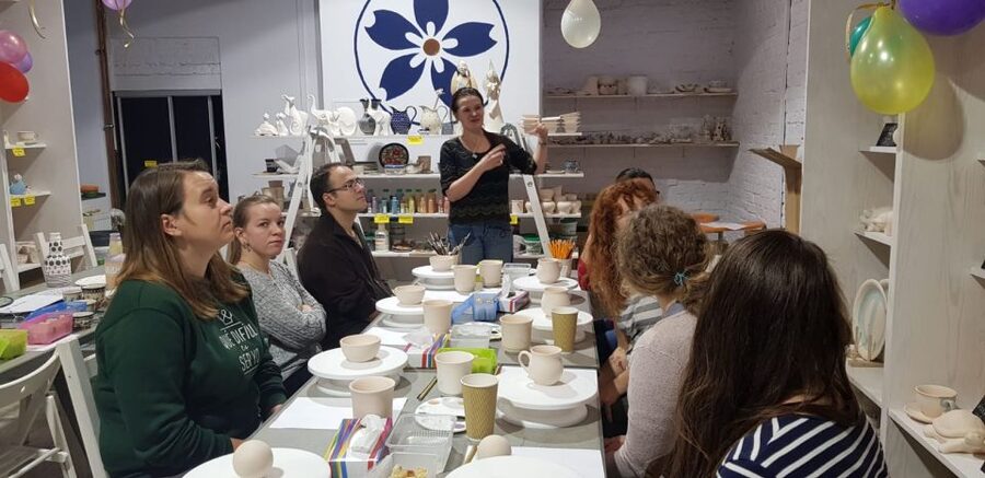 Warsaw: Pottery Decorating Ceramic Workshop - The Bolesławiec method: stamps, paints, and design rules you can use